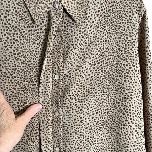 ALFRED Dunner Animal Print Women's Plus Size Button Down Top Size 20 - Picture 7 of 12